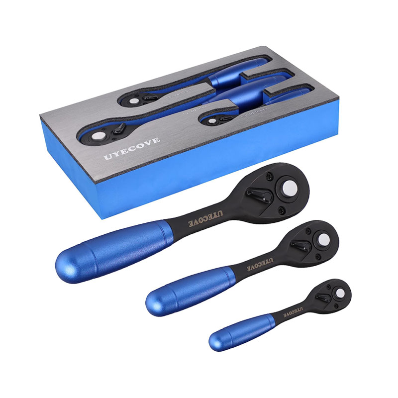 HGZZ Hao Gong 1/4 "3/8" 1/2 "3pcs aluminum handle ratchet series